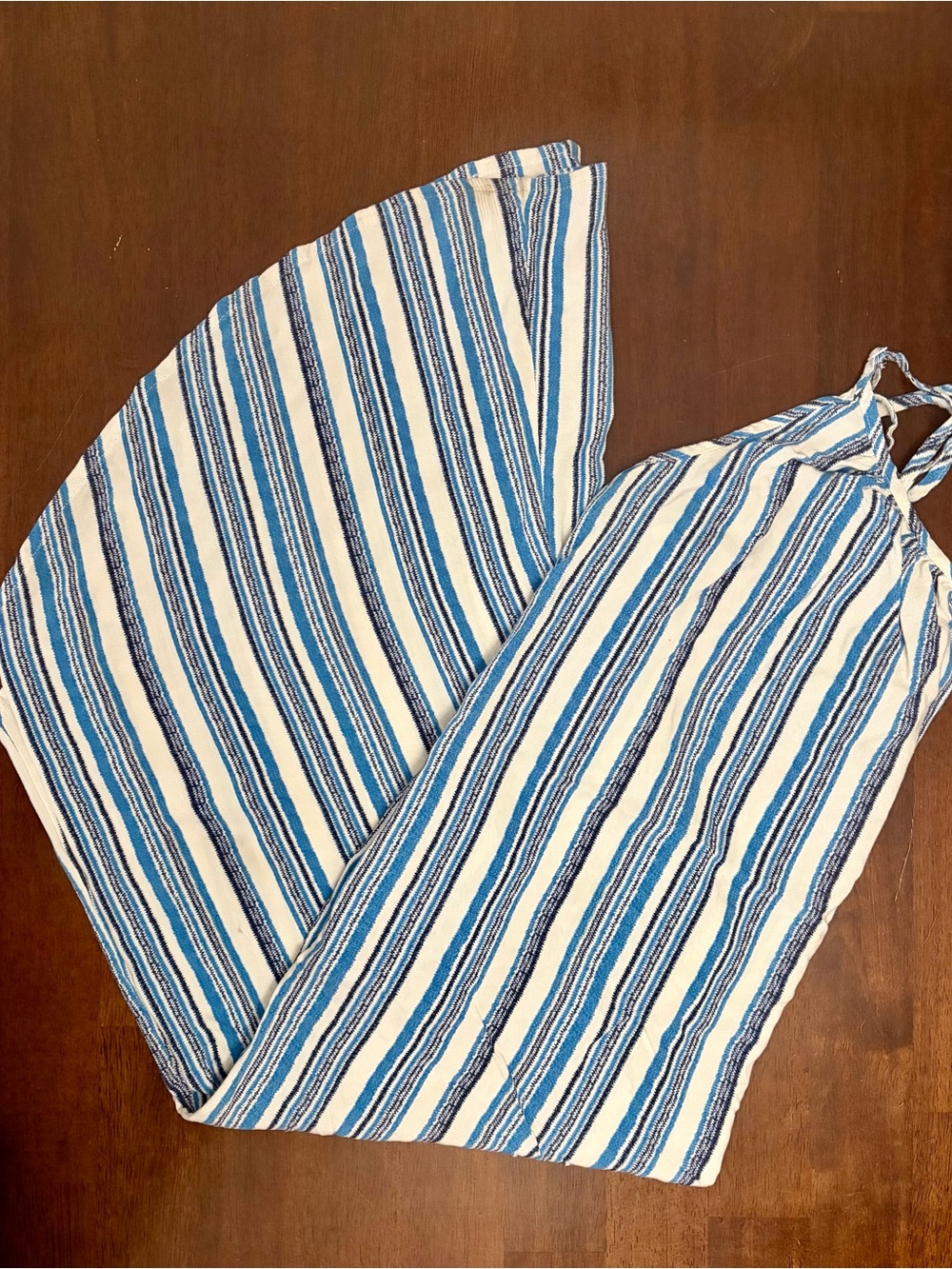 Portocruz Women’s Two Blue and White Striped Jumpsuit in Size XL